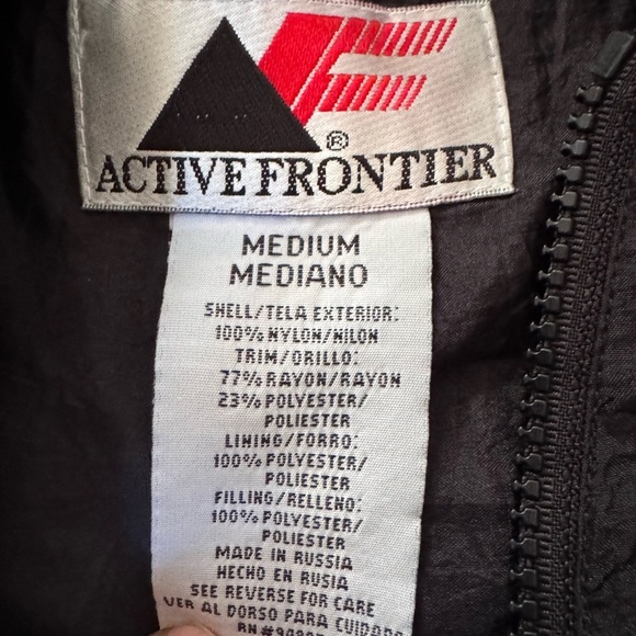 Active Frontier Nylon Windbreaker Jacket Vintage Women Size Medium - Picture 6 of 6